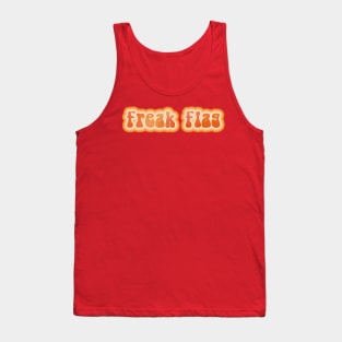 FREAK FLAG. Retro 60s 70s aesthetic slang Tank Top